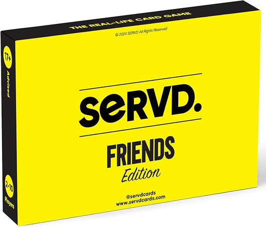 SERVD - Friends Edition - The Hilarious Real-Life Party Card Game for Adults | Injects Fun & Strategy into Time Spent with Friends & Family for Games Night, Parties & Vacations
