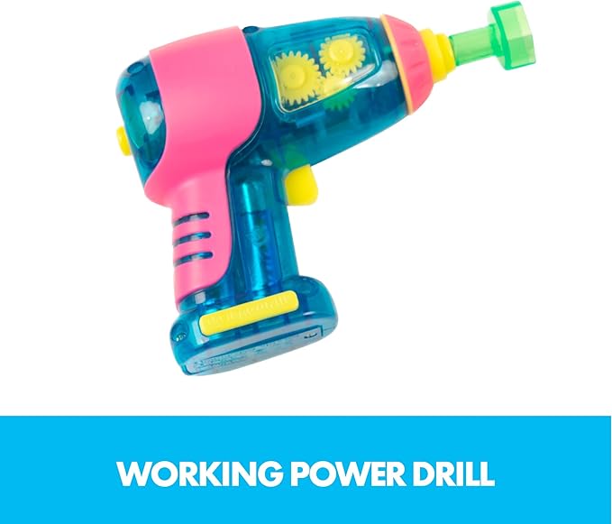 Educational Insights Design & Drill Brightworks, STEM Learning with Toy Drill, 53 Pieces, Ages 3+