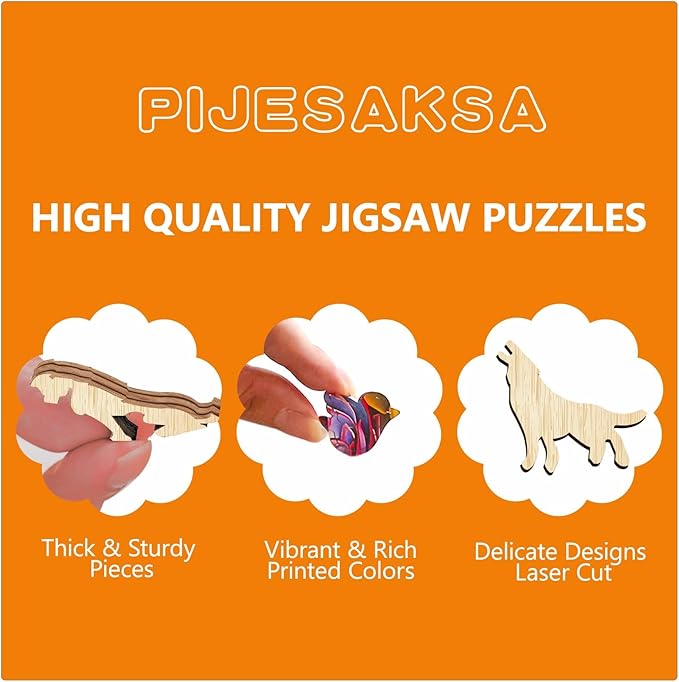 Wooden Puzzles for Adults - Farmers Market Wooden Jigsaw Puzzle, Unique Shape Wood Puzzles Adult, Gifts for Family and Friends, Wall Art Home Decor (L-13.4 * 10.7in- 225 Pieces)