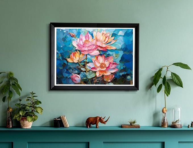 500 Piece Hard Challenging Jigsaw Puzzle for Adults and Teens and Kids, Fun Perfect Idea Gift for Happy Family Games Lotus Flower