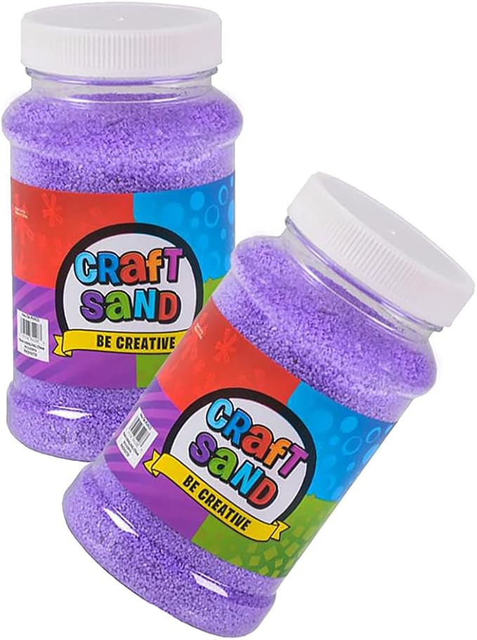 The Dreidel Company Craft Sand Art for Kids, Sand Play DIY Drawing, Messy Play, Sensory, Sand Decorations, 22 Oz, Red (3-Pack) (Purple, 3-Pack)