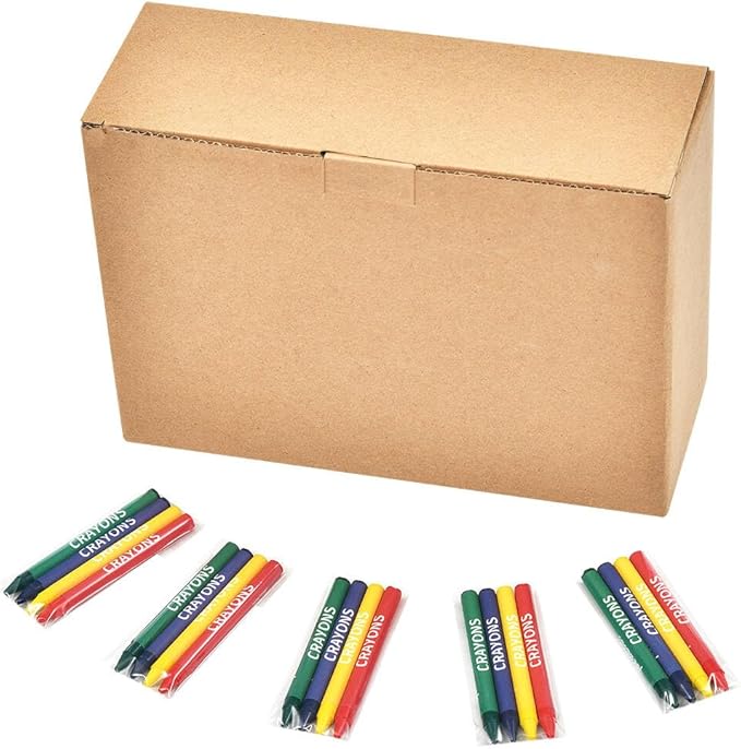 Madisi Crayons Bulk Pack, Regular Size, 4 Colors, 150 Packs, 600 Count