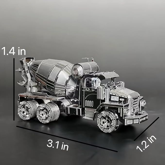 3D Metal Puzzles for Adults,Mixer Truck DIY Mini Craft Kits,Perfect Birthday Girlfriend Boyfriend Gift for Kids 14+ Years, Brain Teaser Puzzle for Desk Home Decor and Collect