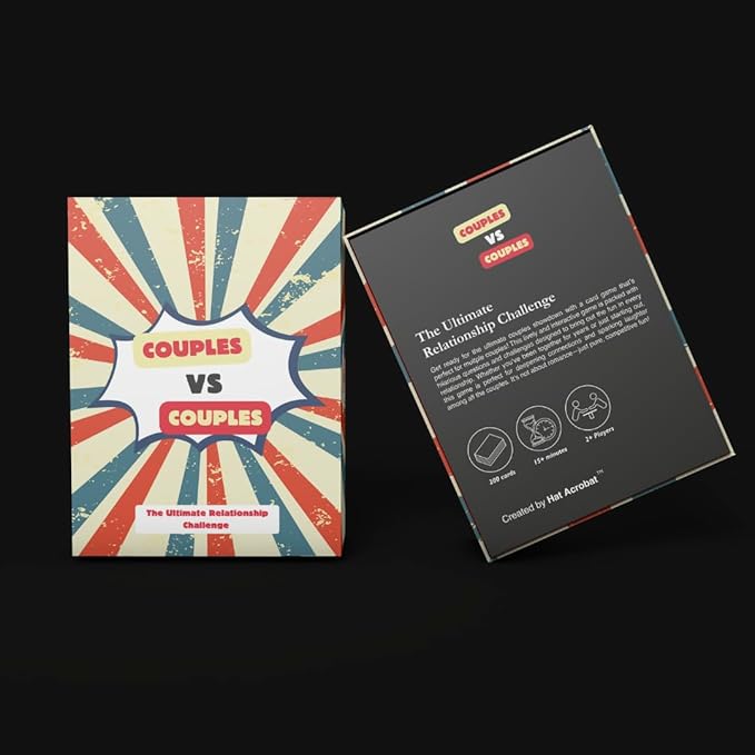 Hat Acrobat Couples VS Couples - The Ultimate Date Night Game for Multiple Players - Couples Game with 10 Different Categories and Challenges
