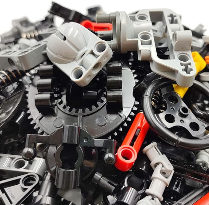 dspitwod MOC Technical Wheels Connectors Rack Gear Car Building Brick Accessories Pieces Sets STEM Learning Kits Engineering Toy Gift for Kids …