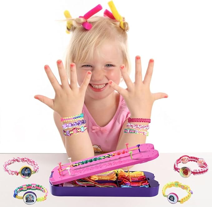 QDGMXIV Bracelet Making Kit for Girl 7 8 9 10 11 12 Year Old, Arts and Crafts Kid Gifts for Birthday