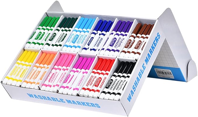 Rarlan Washable Markers Bulk, Markers for Kids, Bulk pack, 12 Colors, 240 Count