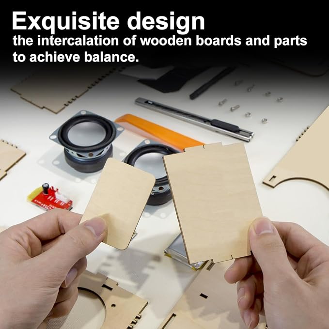 3D Wooden Puzzle Speaker, Graffiti Leopard Design with Dual Stereo Speakers, DIY Toy, Music Box for Adults/Kids, Unique Gift for Home/Office Decor