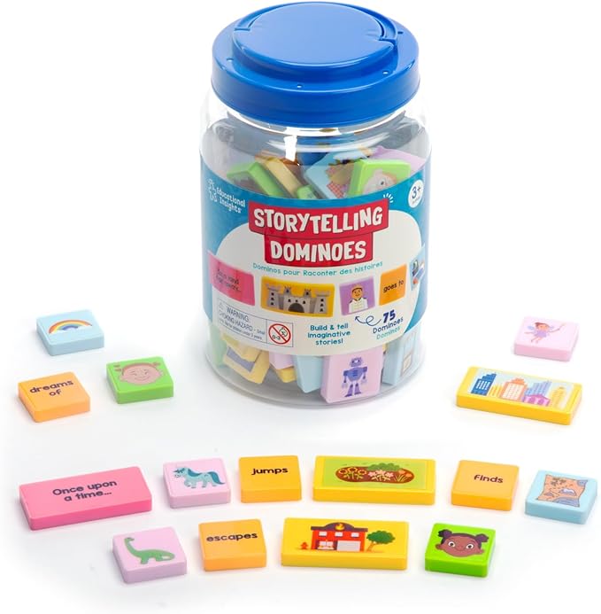 Educational Insights Storytelling Dominoes - Creative Story Prompt Toys & Social Skills Activities, Create Your Own Adventure Sequencing Games, Fun Conversation Starters & Gifts for Kids Ages 3+