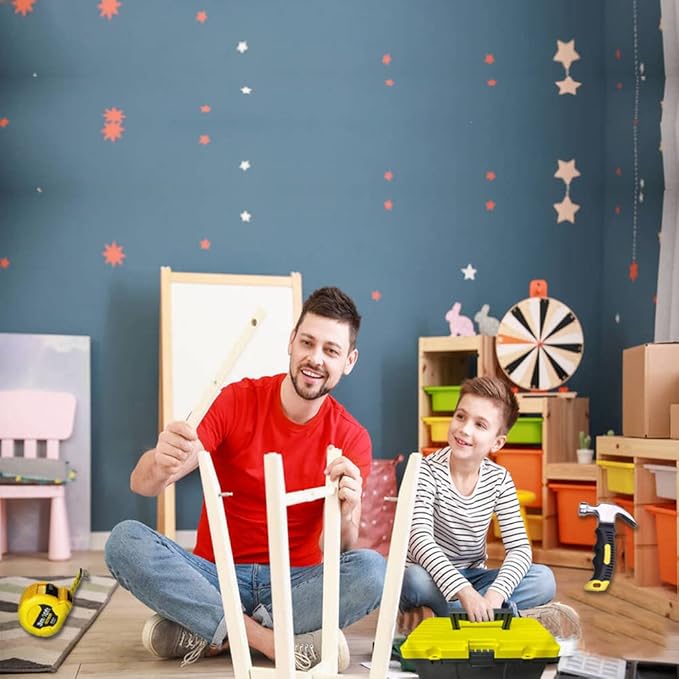 Kids Real Tools Set,Woodworking Tool Set,30 PCS Builder Children Real Hand Tools Kit Construction Learning,Home DIY Play for Boys & Girls Beginner Learning Gift,Come with Tool Box