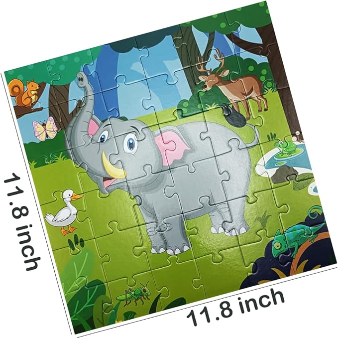 Elephant Floor Puzzle for Kids,Animal Jigsaw Large Puzzles 36Piece Puzzle for Toddler Ages 3+,Children Learning Preschool Educational Toys,Gift for 3+ Years Old (Elephant)
