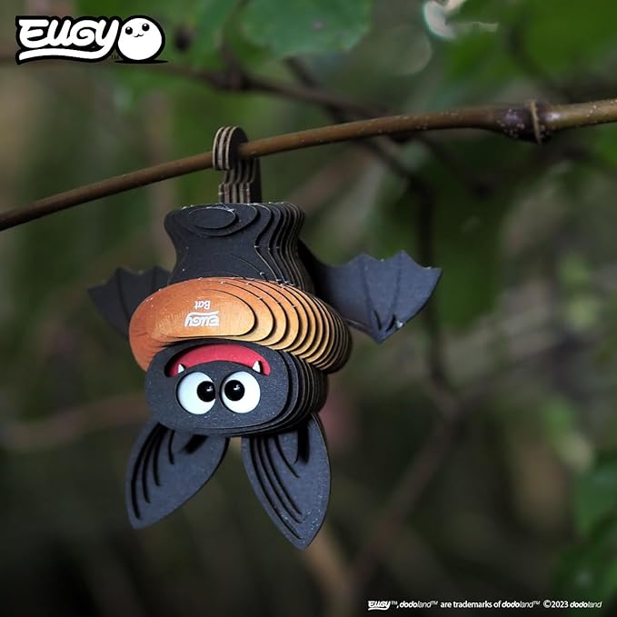 Eugy Bat 3D Puzzle, 31 Piece Eco-Friendly Educational Learning Puzzles for Kids 6+