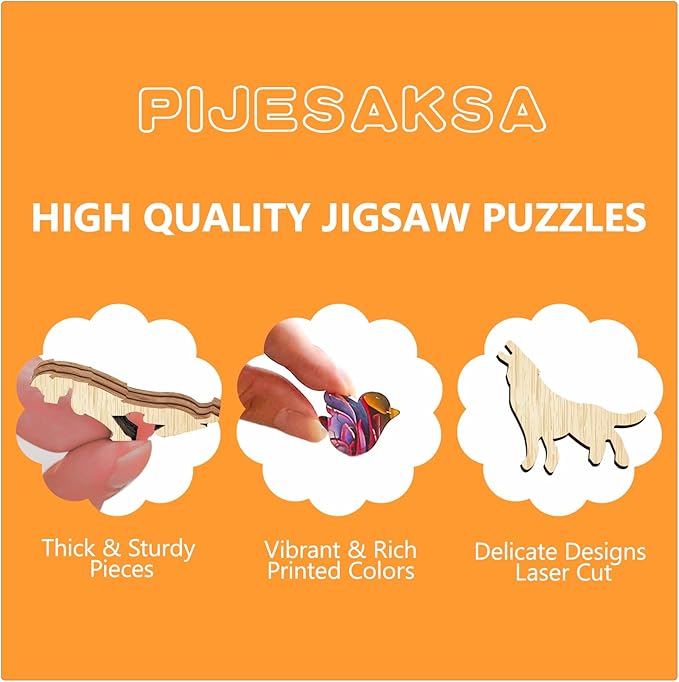 Wooden Puzzles for Adults -Oasis Mirage Puzzle, Unique Shape Wooden Jigsaw Puzzle for Adults, Beautiful Desert Wood Puzzles Adult, Good Gift Idea for Friends, Home Decor (S-8.5 * 8.4in -100 Pieces)