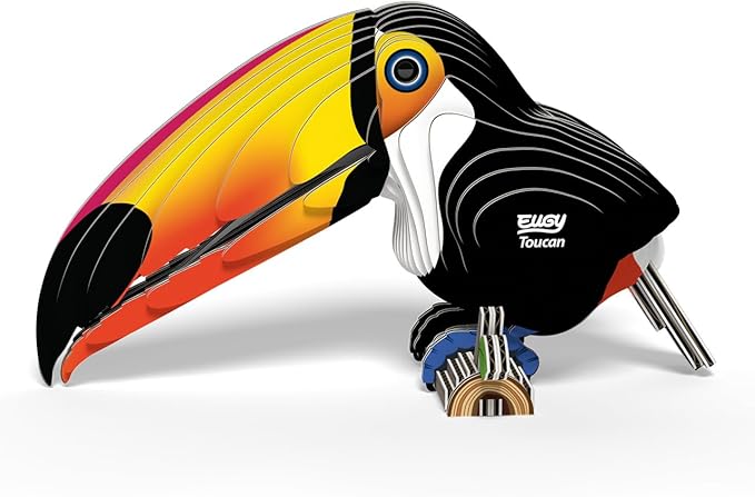 Eugy Toucan 3D Puzzle - 34 Piece Eco-Friendly Educational Toy Puzzle for Boys, Girls & Kids Ages 6+