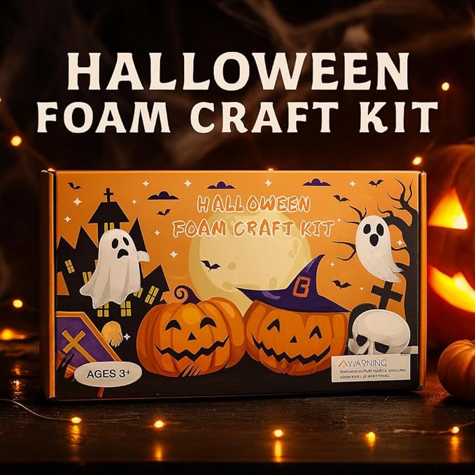 FYXGZZH 36 Sets Halloween Crafts Kits for Kids Bulk, Fall DIY Bookbark Crafts for Classroom Activities