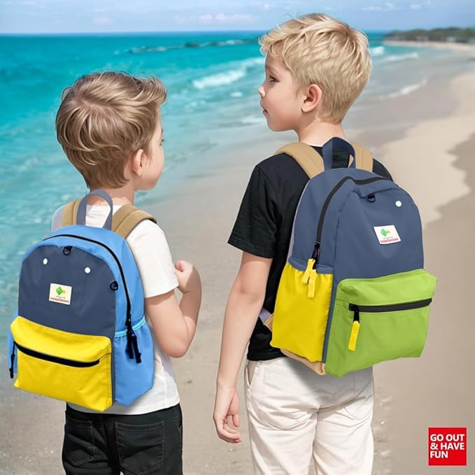 Kids Backpacks, Unisex, Large, Avocado - L, Modern, Cartoon, 15" H, 1L, 13.12 oz, Nylon, Zipper, 6-9 Years, School & Travel