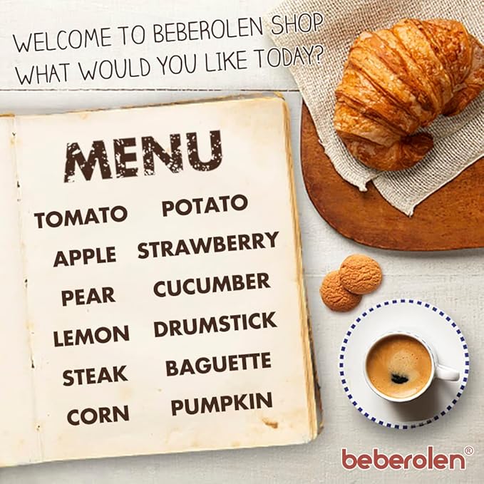 Wooden Play Food Sets for Kids Kitchen Toddlers Wood Toys Cutting Fruit Pretend Food Play Kitchen Accessories Set for Boys and Girls