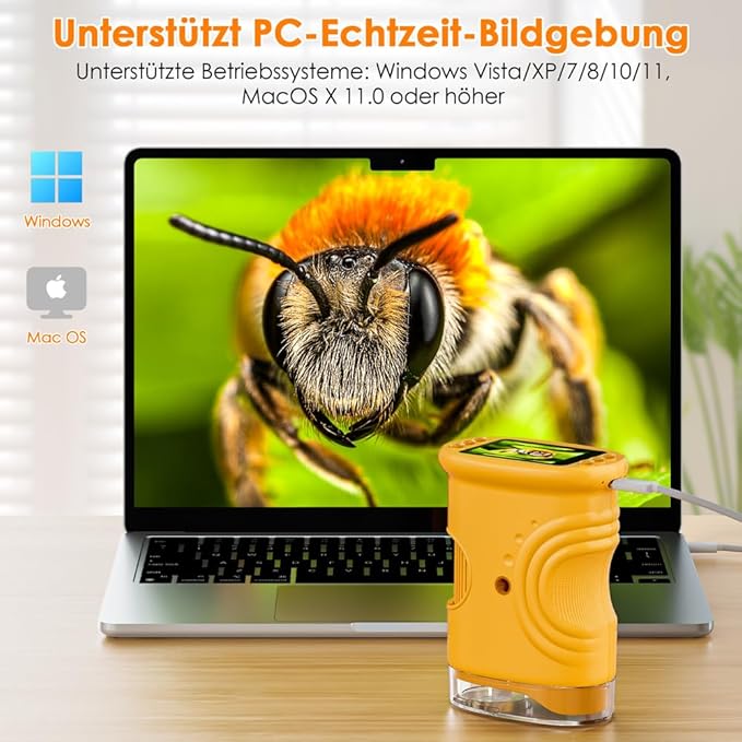 Handheld Microscope for Kids, Temodu 2.0" Screen Educational Science Kit (382zz)