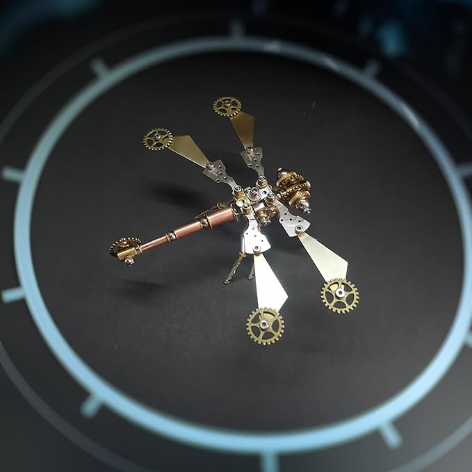 Steampunk Metal Insect Bug Mechanical DIY Kits Puzzle Mechanical Dragonfly Model Handmade Personalized Gifts Adult Craft Kits(Gear Dragonfly)