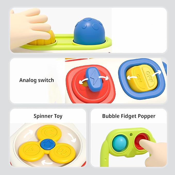 8 in 1 Toddler Travel Toys, Sensory Busy Toys for Child, Christmas Birthday Gift Shape Color Recognition Fine Motor Skills Game for Boys Girls 18 Month 1 2 Year Old Kids.