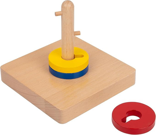 Adena Montessori Wooden Twist and Sort-Circle Preschool Equipment Early Development Baby Toy