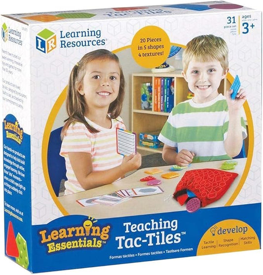 Learning Resources Teaching Tac-Tiles, Hands-on Learning, Ages 3+
