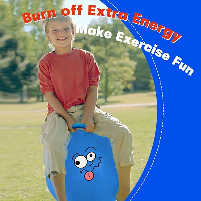 EVERICH TOY Hopper Ball, Bouncing Ball with Handle, 20 Inches Jumping Hoppity Hop Toys, Sit and Bounce on Toys for Boys and Girls Gifts