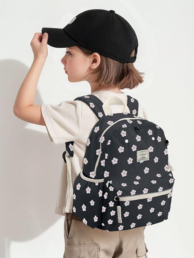 Corduroy Toddler Backpack for Boys 2-5: Preschool Backpack for Boys Girls - Cute Kids Backpack for Boys 13.5" H Fit Folder