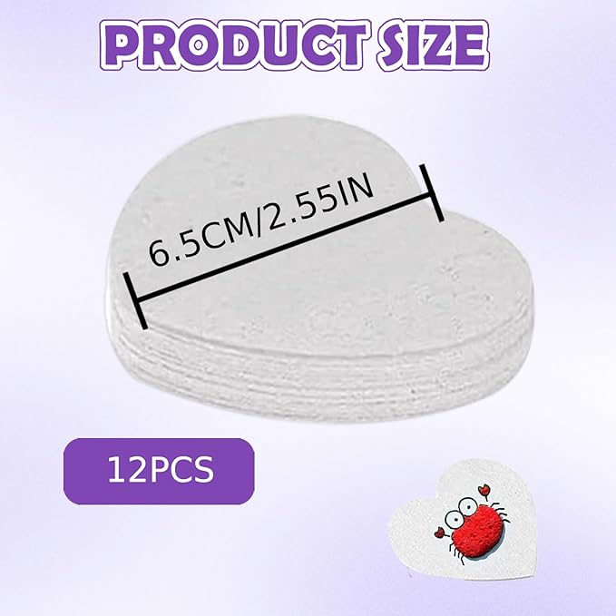 Magic Puffy Paint Foam Texture Paper – 12 Heart-Shaped 3D Foam Texture Sheets for DIY Puffy Paint Crafts and Kids Art Projects