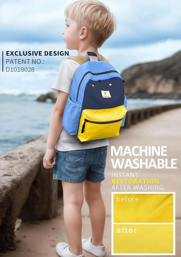 Kids Backpacks, Unisex, Multicolored, Medium, 13" H, 1L, Nylon, Modern, Cartoon, 3-5 Years, Elementary School, Travel, School