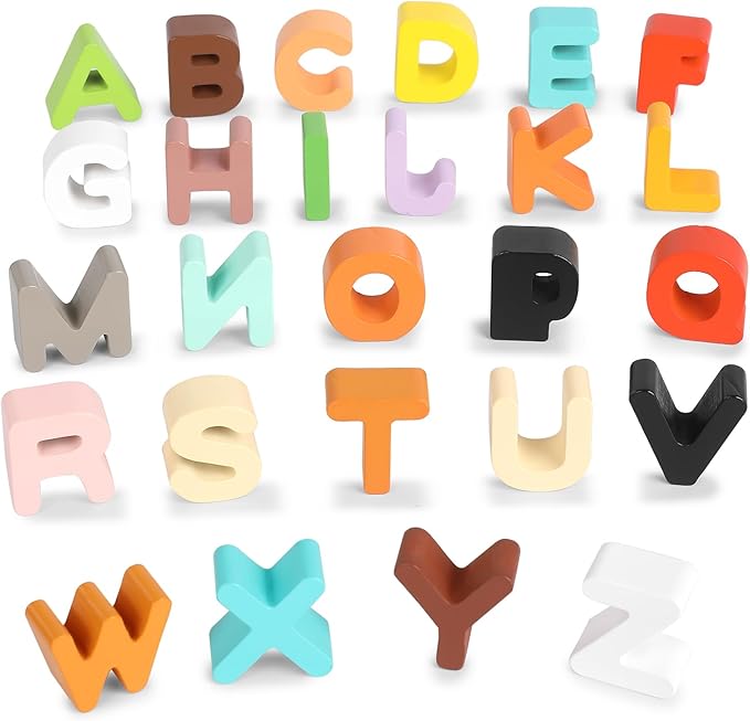 Animal Alphabet Puzzle Matching Game - Wooden Alphabet Learning Toys, ABC Puzzles for Toddlers 2-4, Montessori Educational Toys for Kids Ages 3-5 Up