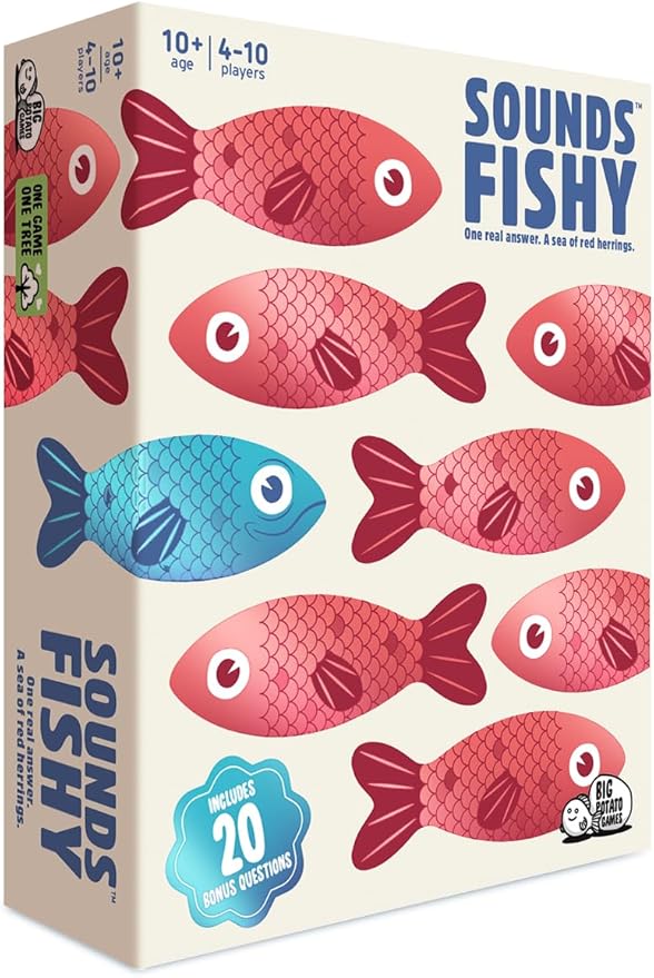 Big Potato Sounds Fishy Board Game: The Bluffing Family Game for Kids 10+ - Best New Family Quiz Games, Trivia Games for Groups of People