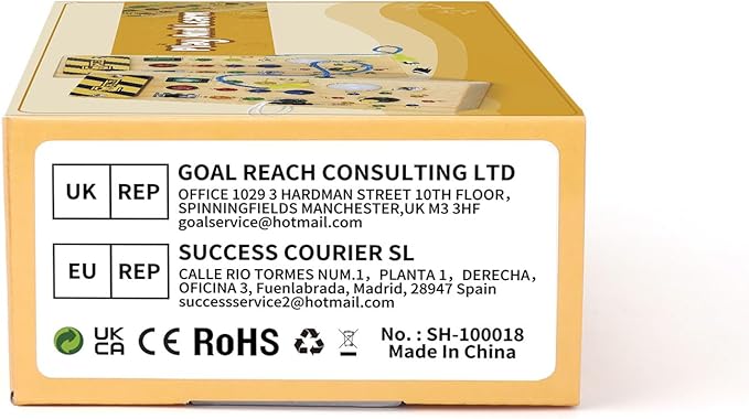 Montessori Wooden Busy Board with 8 LED Light switches, Sensory Toys Light Switch Travel Toys for 1+ Year Old Baby and Toddler