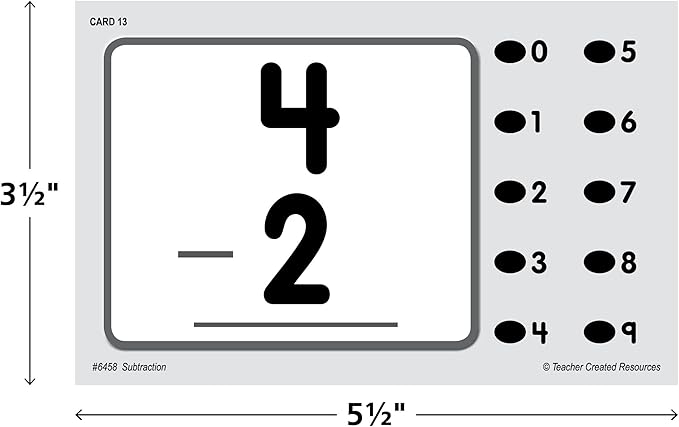 Teacher Created Resources Power Pen Learning Cards: Subtraction (6458) Medium