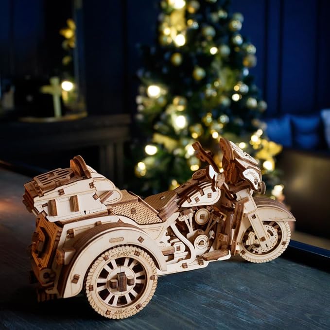 EWA Eco Wood Art 3D Trike Puzzle - Innovative Wooden Craft Kit - Sustainable DIY Assembly Model for Adults