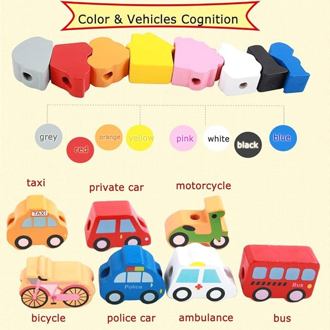 Wooden Educational Toys Wooden Shape Color Sorting Preschool Stacking Blocks Toddler Puzzles Toys Early Childhood Development Toys for Fine Motor Skills Birthday Gifts for Boys and Girls ((16 Pieces))