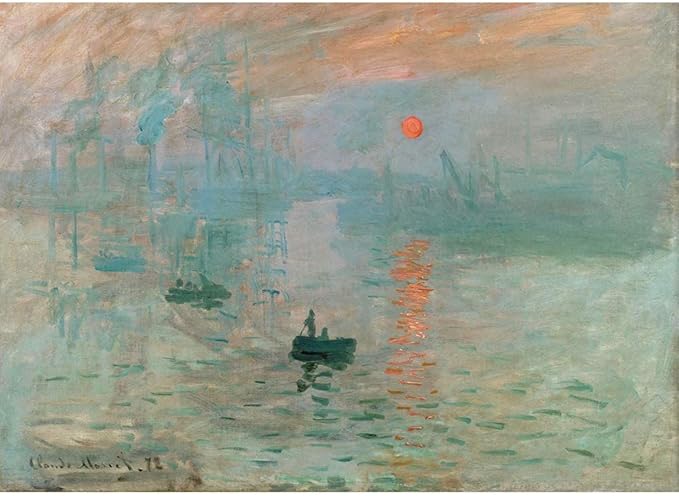 MaxRenard Game 1000 Pieces Jigsaw Puzzle Fine Art Collection Toy Monet Sunrise Impression