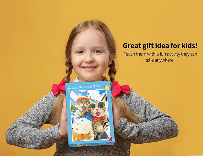 Jigsaw Puzzle 100 Piece for Adults and Teens and Kids Family Happy Games Big Size Cats Series Pack of 2