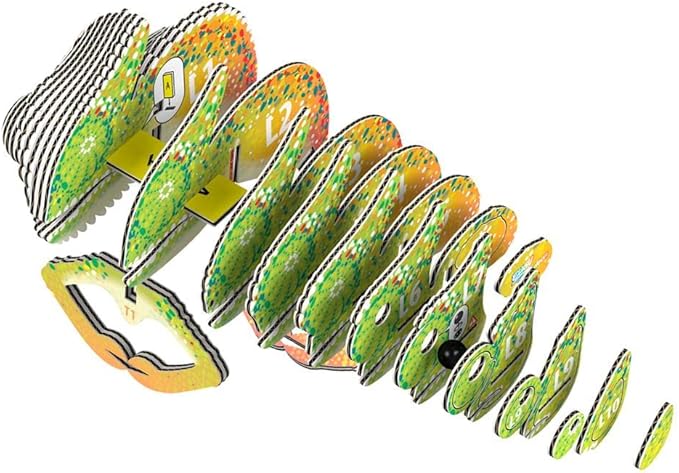 Eugy Chameleon 3D Puzzle, 31 Piece Eco-Friendly Educational Toy Puzzles for Boys, Girls & Kids Ages 6+