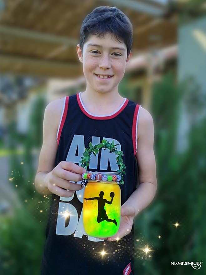 NUMI'SMILE Sports Nightlight Gifts for Boys, DIY Kids Crafts Ages 3 4 5 6 7 8-12 Years Old, Baseball, Soccer, Basketball, Football Gifts, Hockey, Tennis, Surfing Art Kit