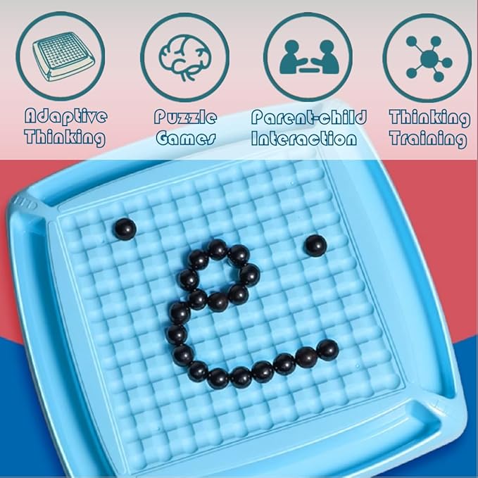 Magnetic Chess Game, Portable Magnetic Chess Game with Stones - 30 Stones, Fun Table Top Multiplayer Strategy Game. (30 Round Magnets)