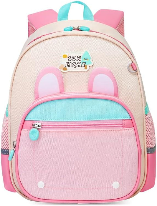 SUN EIGHT Toddler Backpack for Girls Kids Backpack Cute 3D Cartoon School Bag for Baby Girl Boy 2-5 Years (22149-Rabbit)