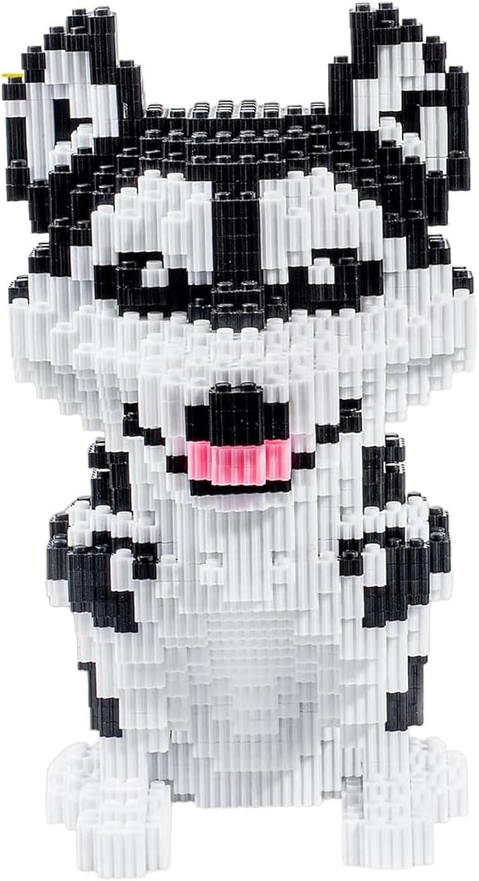 Micro Dog Building Husky Set, DIY Animal 3D Puzzle Building Toy Bricks Set, Educational Particle Building Blocks Toys Kits Gifts for Kids or Adults (4800 Pieces)