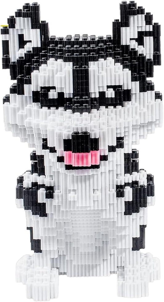 Micro Dog Building Husky Set, DIY Animal 3D Puzzle Building Toy Bricks Set, Educational Particle Building Blocks Toys Kits Gifts for Kids or Adults (4800 Pieces)