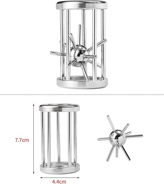 VolksRose 15pcs Brain Teaser Puzzles, Metal Wire Puzzles Set, Mind Smart Game IQ Challenge Puzzle Games, Educational IQ Test Unlock Interlocking Toy Lock Puzzles Gift for Adults Teenagers