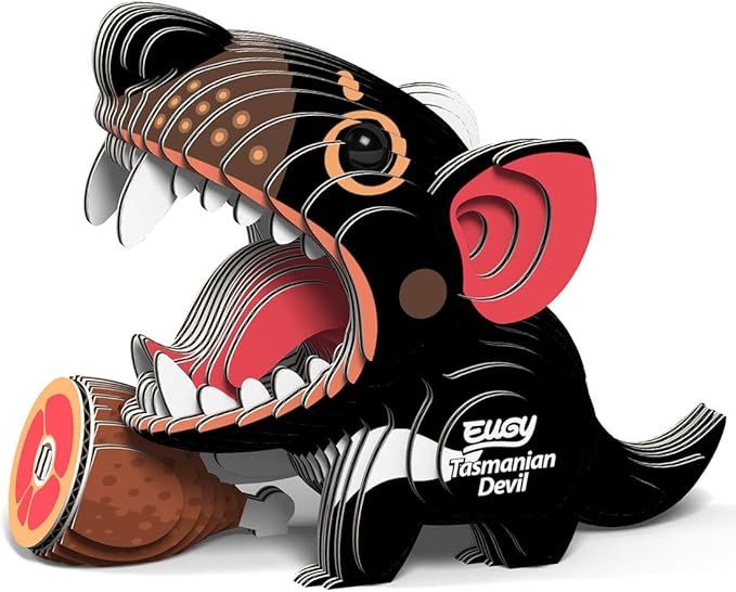 Eugy Tasmanian Devil 3D Puzzle, 36 Piece Eco-Friendly Educational Toy Puzzles for Boys, Girls & Kids Ages 6+