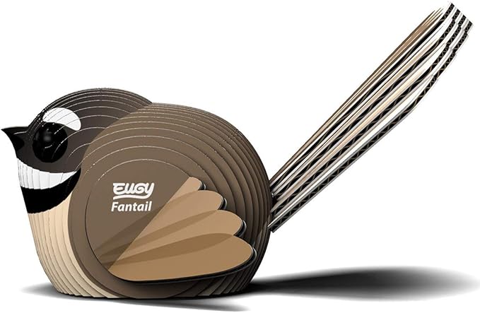 Eugy Fantail Bird 3D Puzzle - 27 Piece Eco-Friendly Educational Toy Puzzle for Boys, Girls & Kids Ages 6+