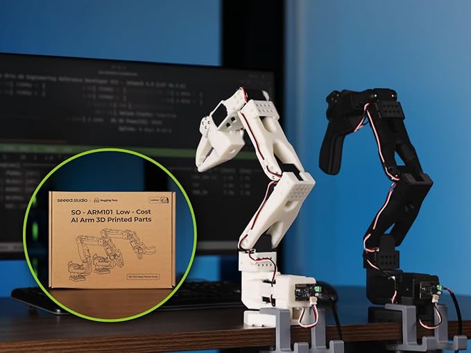 SO-ARM101 Low-Cost AI Arm 3D Printed Skeleton
