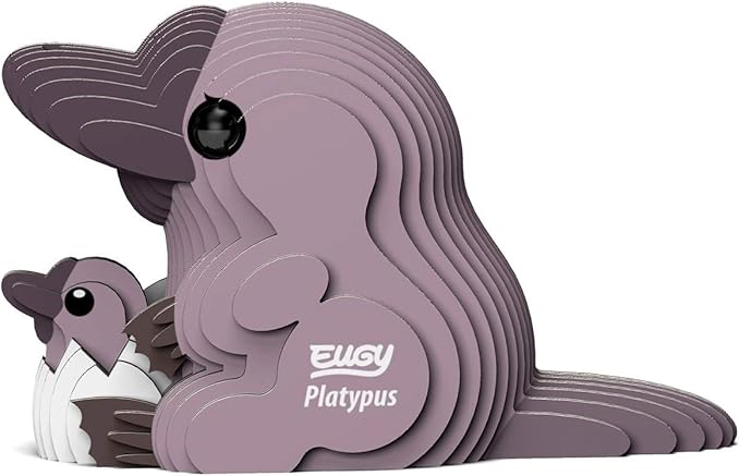 Eugy Platypus 3D Puzzle, 21 Piece Eco-Friendly Educational Toy Puzzles for Boys, Girls & Kids Ages 6+