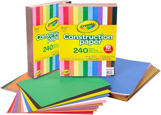 Crayola Construction Paper - 480ct (2pck), Bulk Teacher Supplies, Back to School Essentials For Kids, Classroom Must Have, Arts & Crafts Art Paper